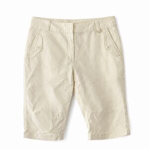 Lija Riviera Ivory Bermuda Golf Shorts Size 6 New With Tags